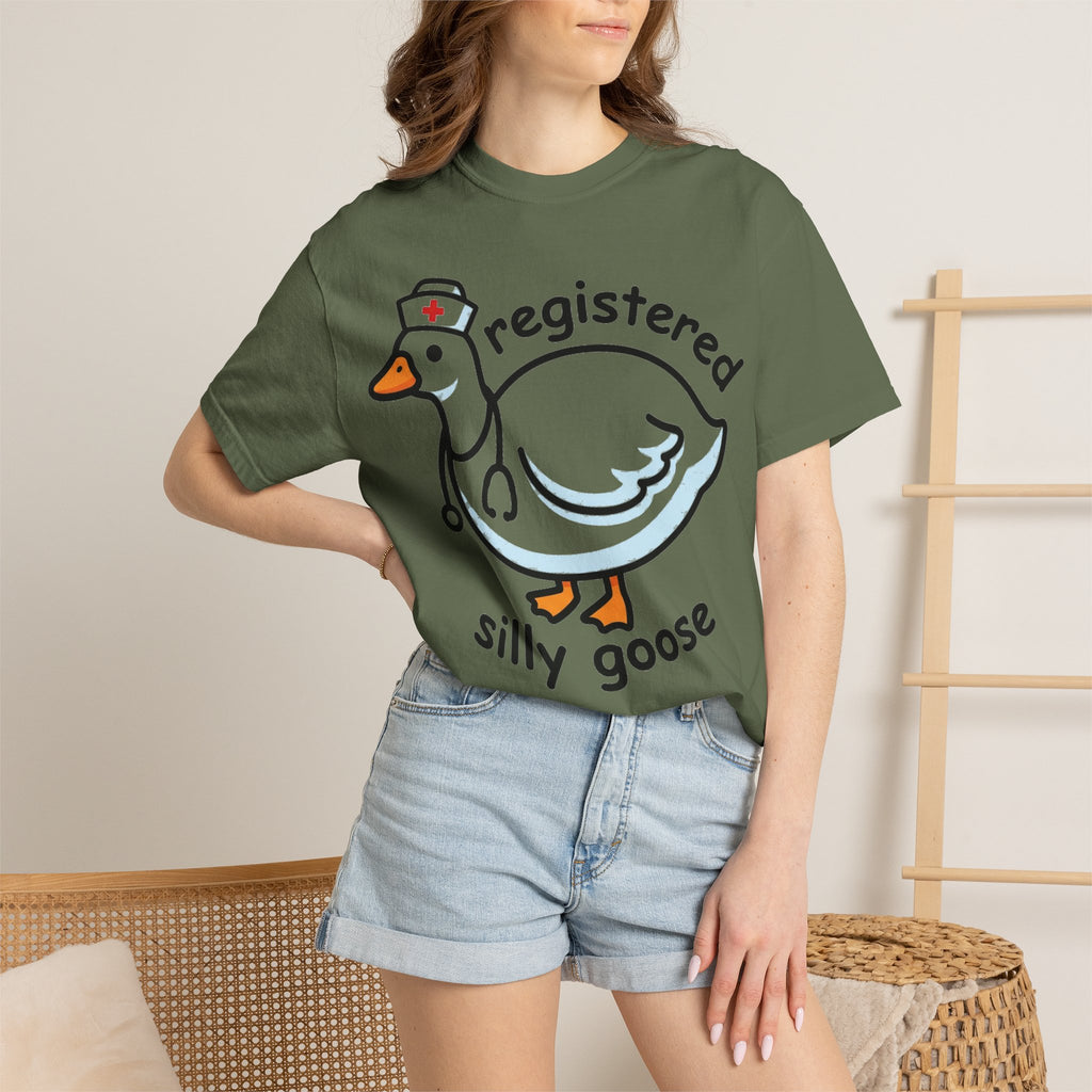 Registered Silly Goose Wide Shirt, Long Neck Nurse Goose Tee, Funny Nurse Shirt, RN Gift