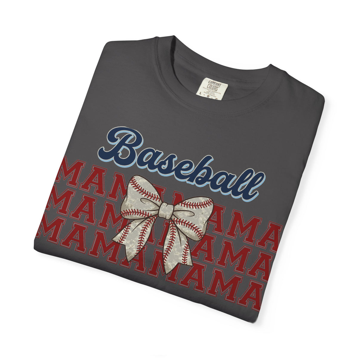 Baseball Mama Shirt, Stacked Varsity Mama Tee, Baseball Bow Mom Shirt, Game Day Baseball Mom Gift