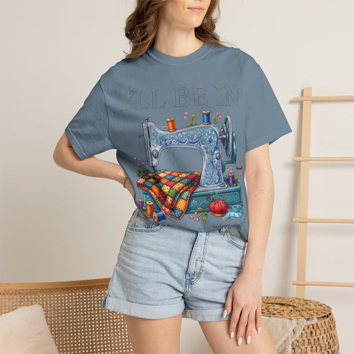 I'll Be In My Office Sewing Shirt, Vintage Sewing Machine Quilter Tee, Funny Seamstress Shirt, Quilter Gift