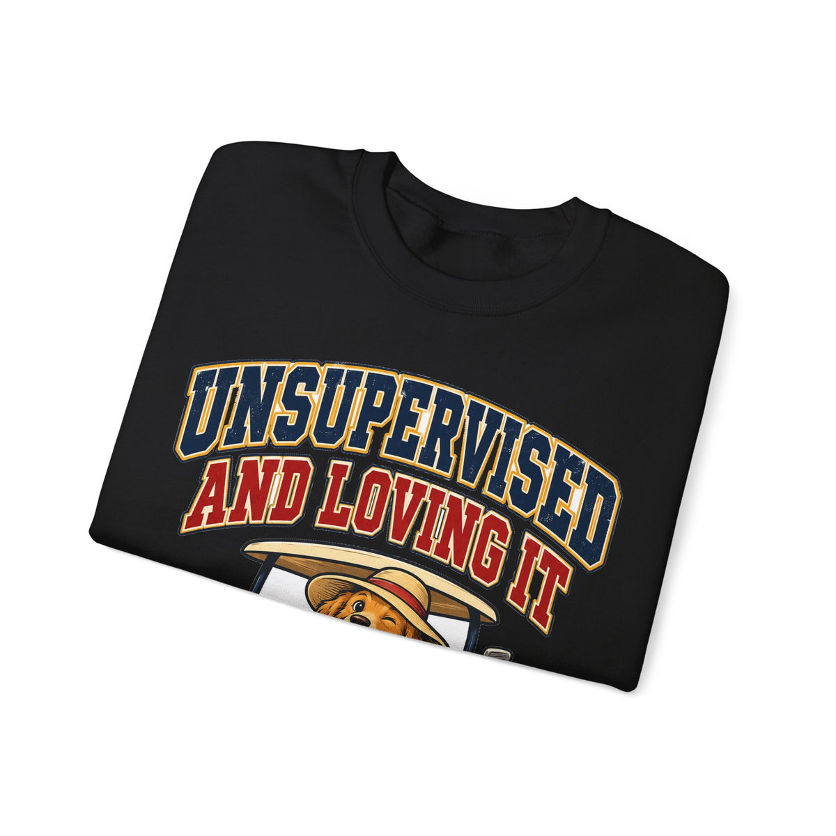 funny retirement Sweatshirt Unsupervised And Loving It Sweatshirt, Funny Graphic Sweatshirt,