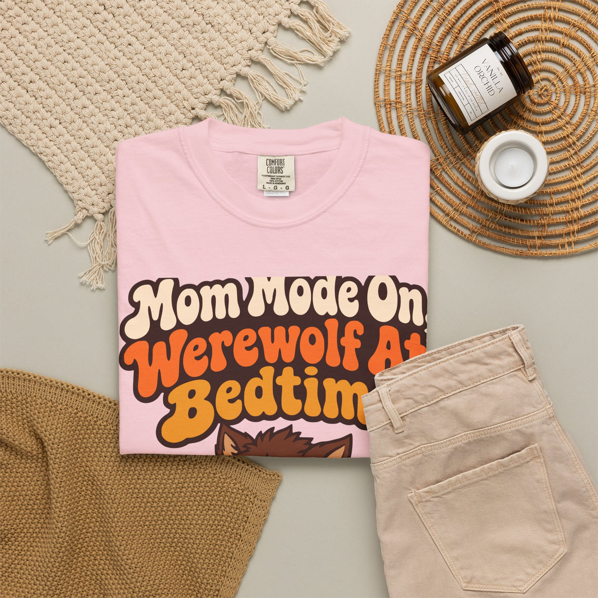 Mom Mode On, Werewolf At Bedtime Halloween Shirt, Funny Mom Werewolf Tee