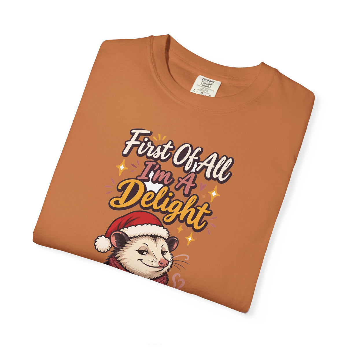 Sarcastic Gift First Of All I'm A Delight Ornament Mug Shirt Funny Christmas Gift for Coworker Sister Friend Opossum