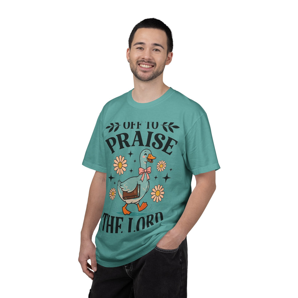 Off To Praise The Lord Shirt, Funny Christian Goose Tee, Daisy Church Shirt, Faith Gift