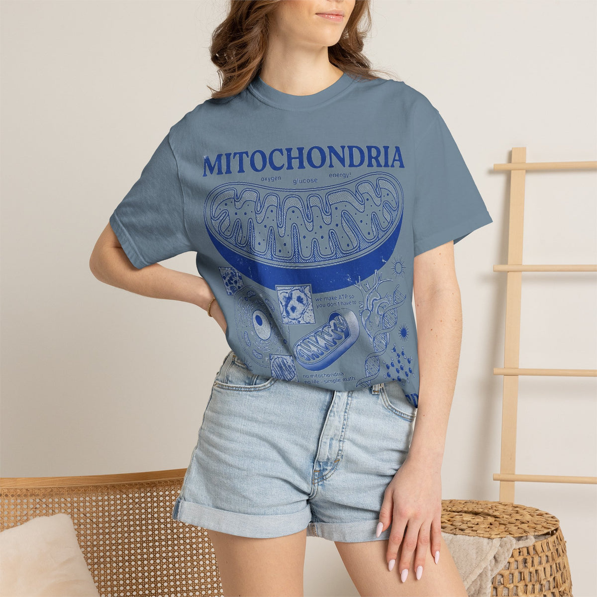 Mitochondria Powering Life Since Forever Shirt, Funny Biology Teacher Tee, Science Nerd Shirt, Student Gift