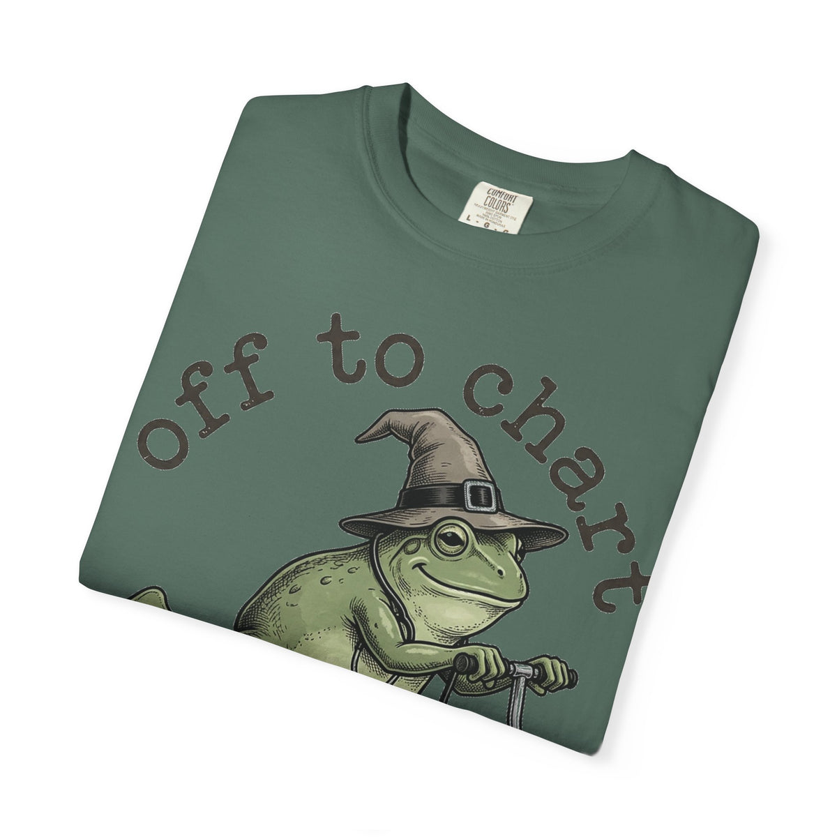 Off To Chart Etched Frog Shirt, Vintage Nurse Frog Scooter Tee, Charting Humor Shirt, RN Gift