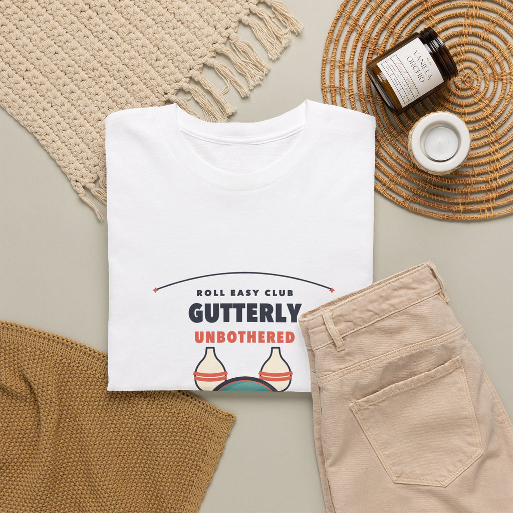 Gutterly Unbothered Bowling T-Shirt — Roll Easy Club