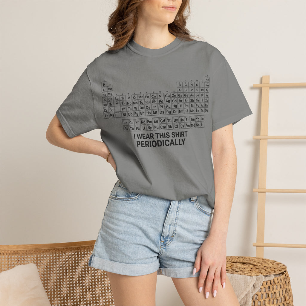 I Wear This Shirt Periodically Shirt, Funny Periodic Table Chemistry Tee, Science Teacher Shirt, Nerd Gift