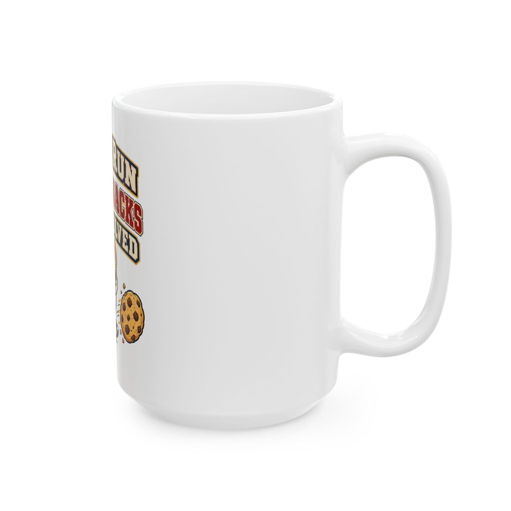 I Only Run When Snacks Are Involved Mug, Funny Gym Lover Gift for Him Her, Workout Christmas Gift, Coffee Mug 11oz 15oz