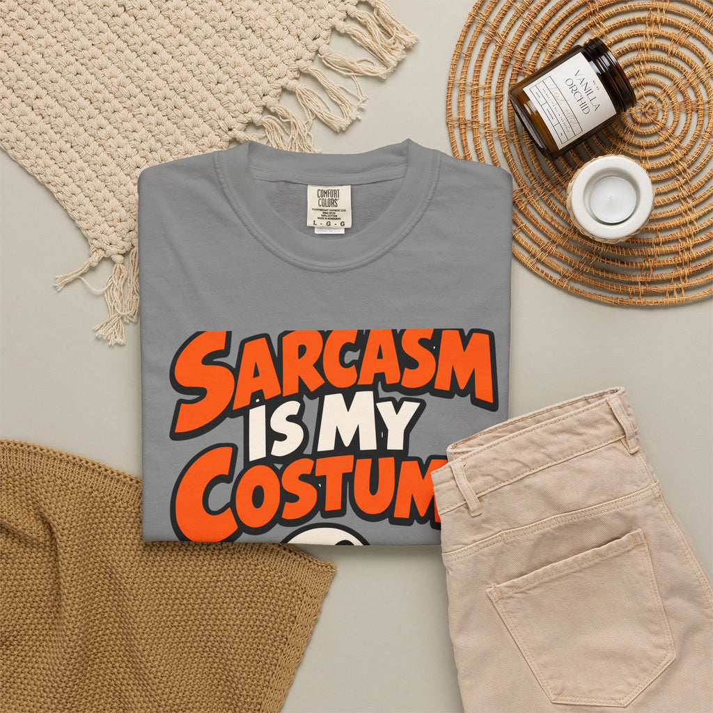 Sarcasm Is My Costume Halloween Shirt, Funny Ghost Tee, Retro Sarcastic Humor