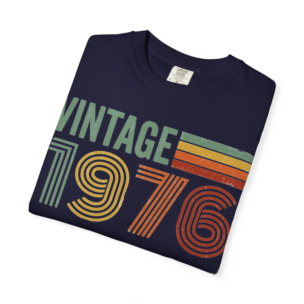 Vintage 1976 Shirt, Retro Stripe 50th Birthday Tee, Born In 1976 Shirt, Birthday Gift
