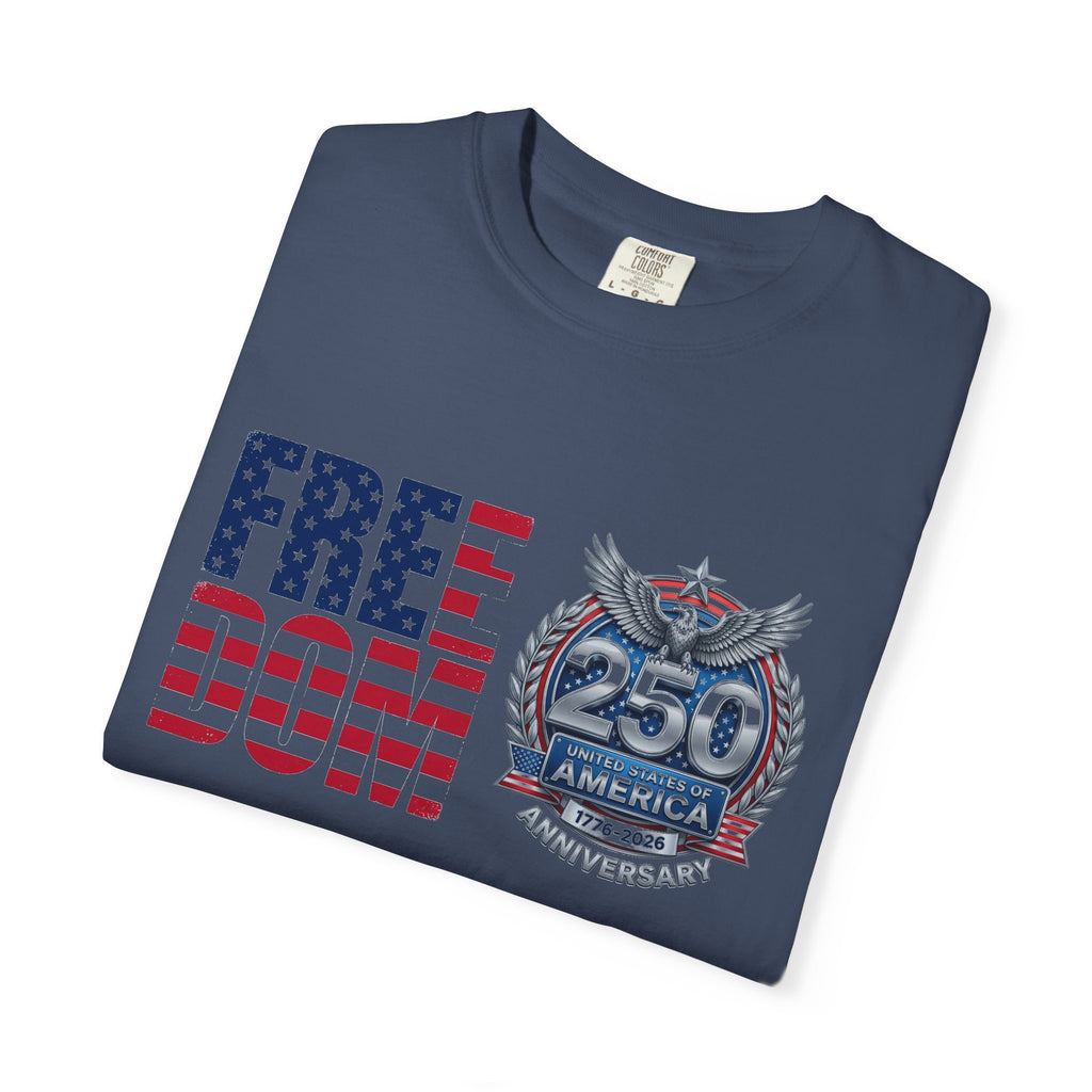 Freedom 250 Stacked Shirt, America Semiquincentennial Crest Tee, Patriotic 1776-2026 Shirt, July 4th Gift