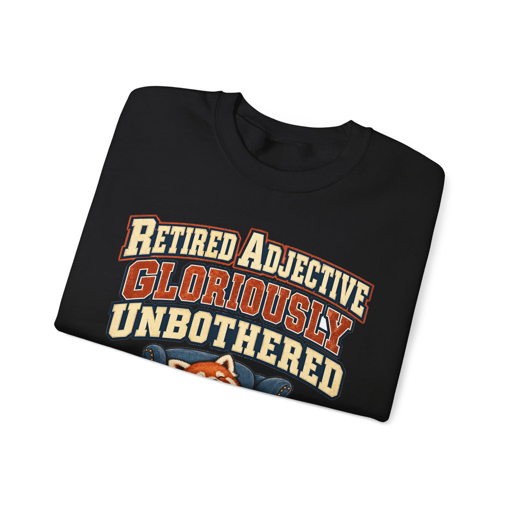 Funny Retirement Sweatshirt Retired Adjective Gloriously Unbothered Red Panda Sweatshirt, Retirement Gift, Sweatshirt