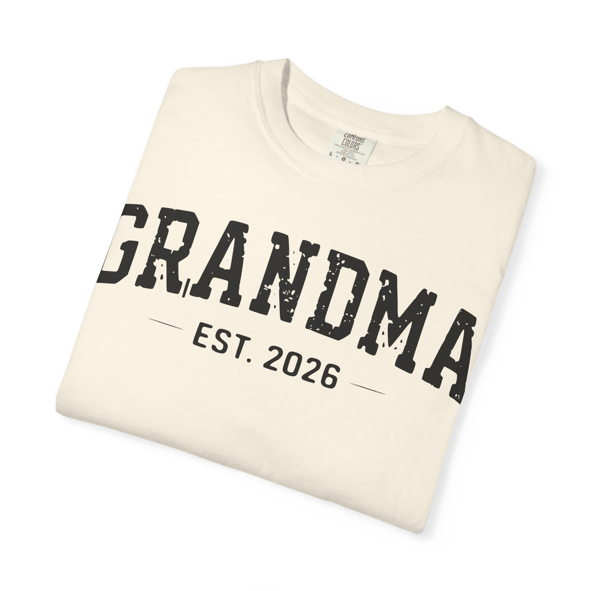 Grandma Est 2026 Shirt, Distressed Varsity New Grandma Tee, Pregnancy Announcement Shirt, Grandma Gift