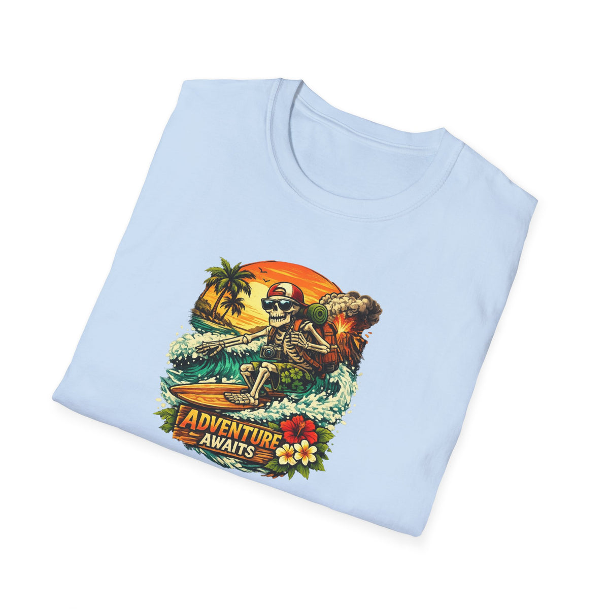 Adventure Awaits Shirt, Retro Dinosaur Outdoor Tee, Explorer Gift