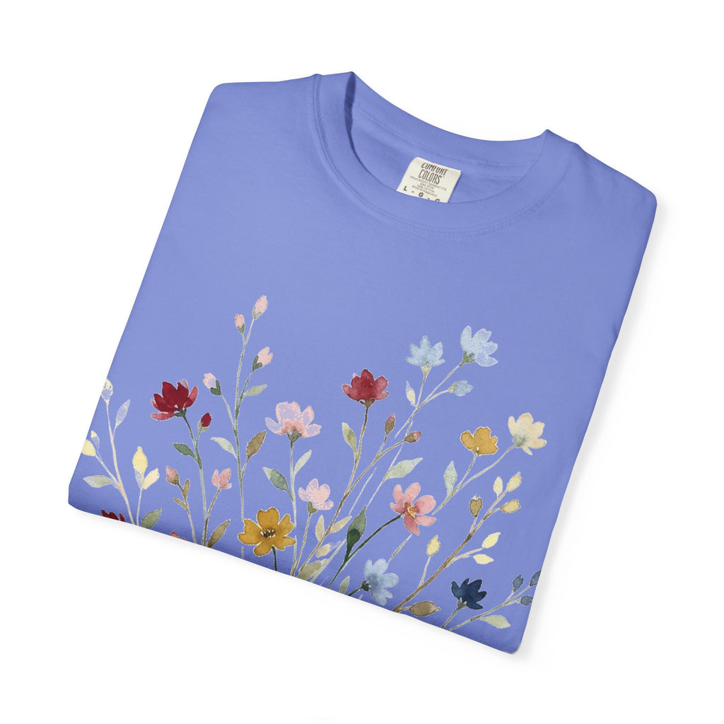Watercolor Wildflower Spray Shirt, Painted Meadow Bouquet Tee, Cottagecore Floral Shirt, Garden Gift