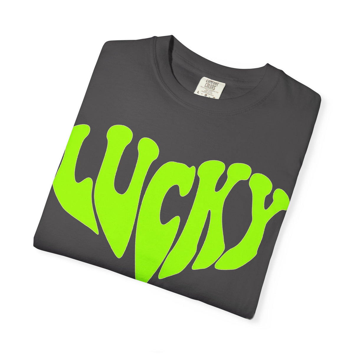 Lucky Melting Letters Shirt, Neon Green Trippy Tee, Psychedelic St Patricks Shirt, Festival Gift