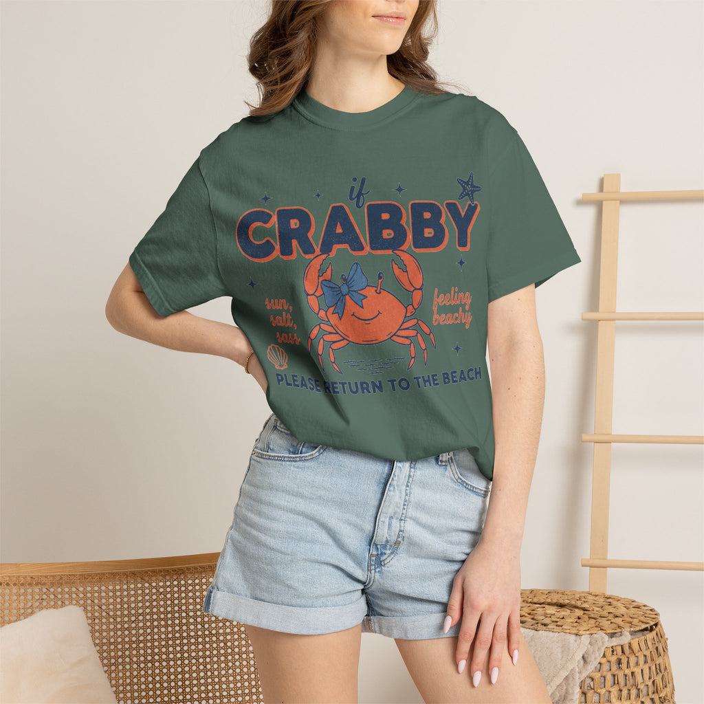 If Crabby Return To The Beach Bold Shirt, Retro Crab Coastal Tee, Funny Beach Shirt, Summer Gift