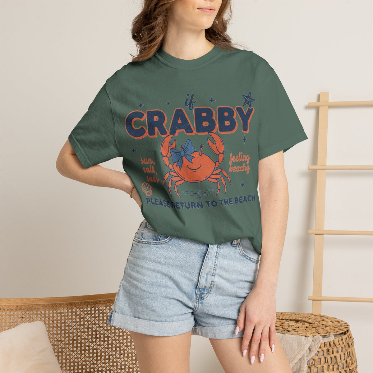 If Crabby Return To The Beach Bold Shirt, Retro Crab Coastal Tee, Funny Beach Shirt, Summer Gift