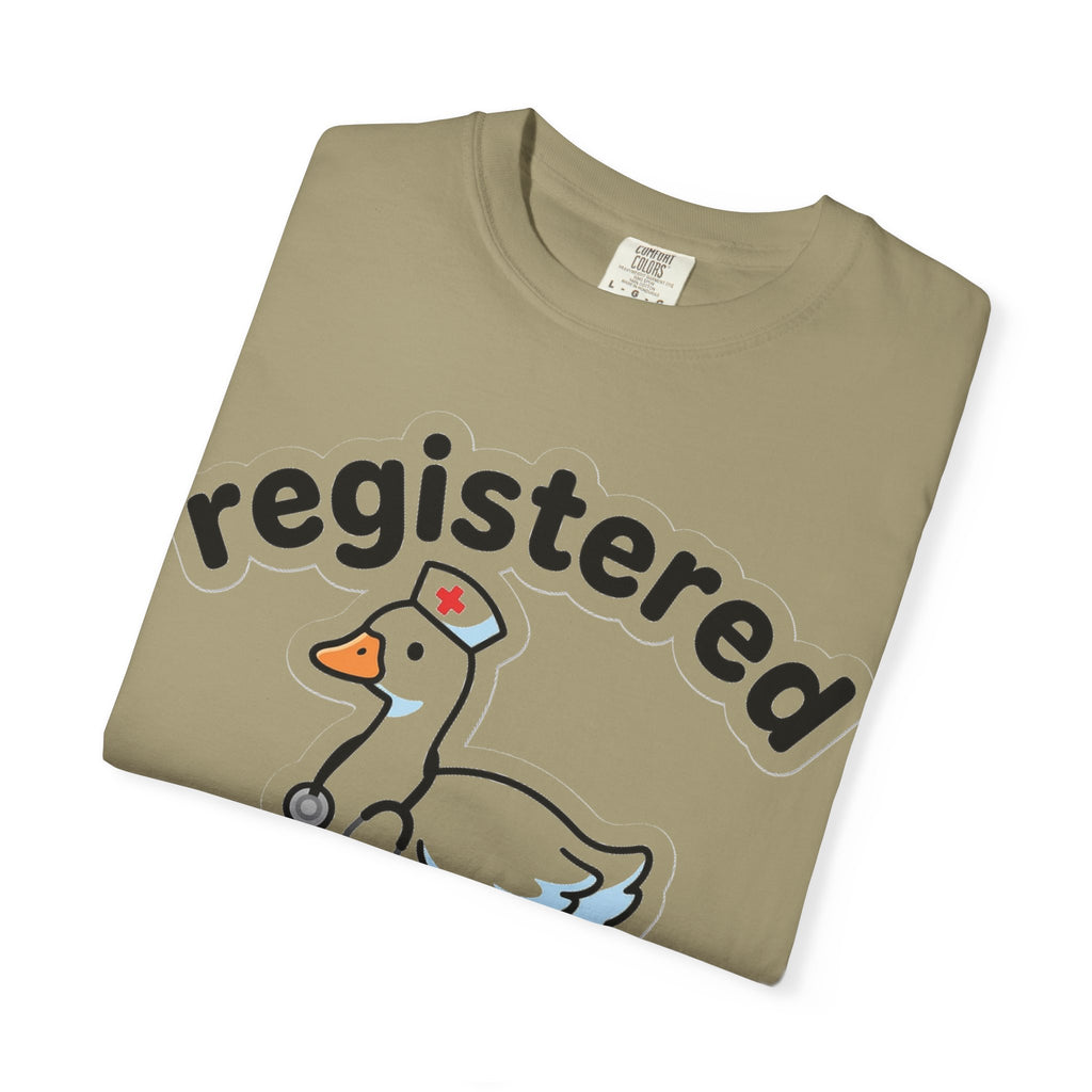 Registered Silly Goose Sticker Style Shirt, Die Cut Nurse Goose Tee, Funny RN Shirt, Nurse Gift