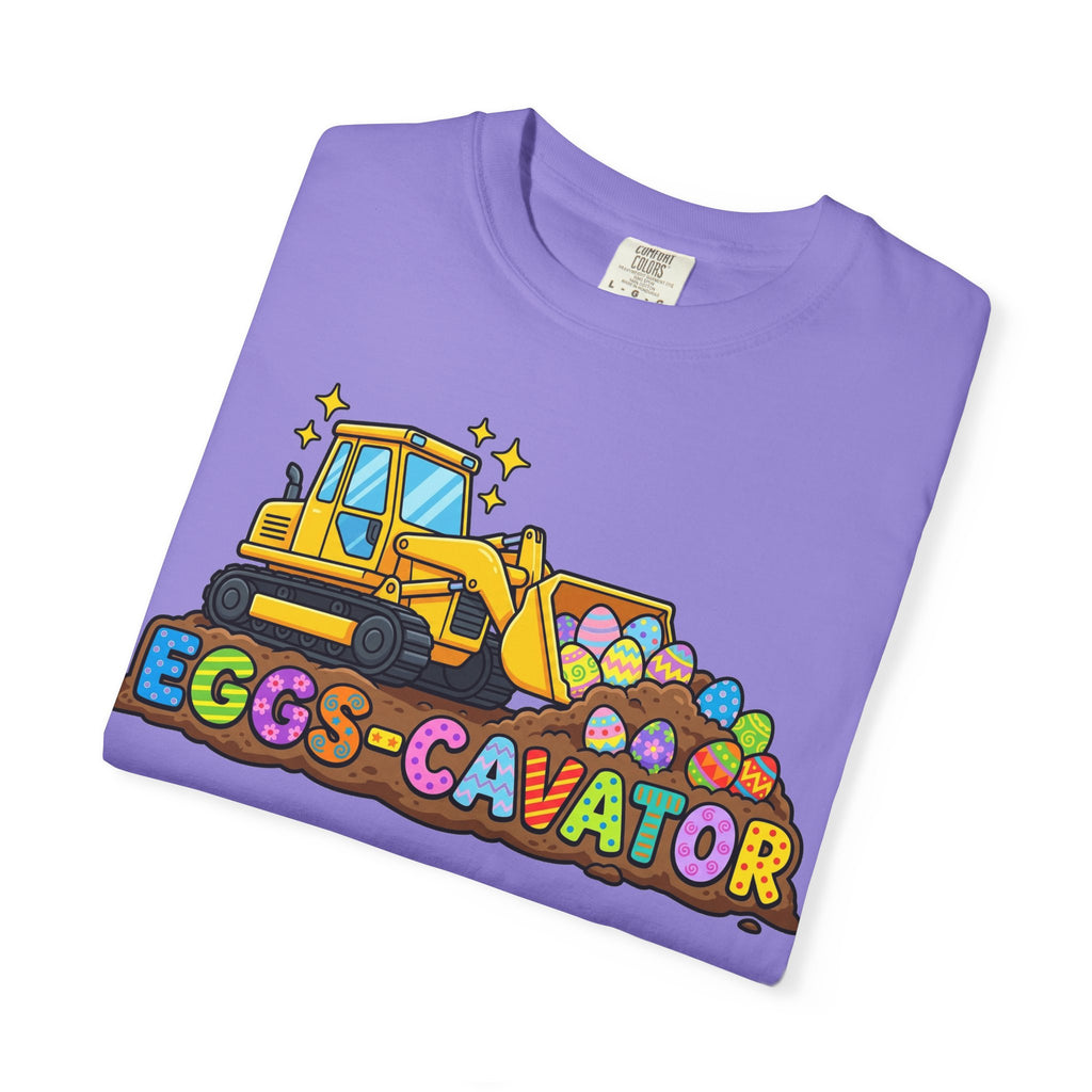 Eggs-Cavator Shirt, Funny Easter Digger Tee, Construction Easter Egg Shirt, Toddler Boy Easter Gift