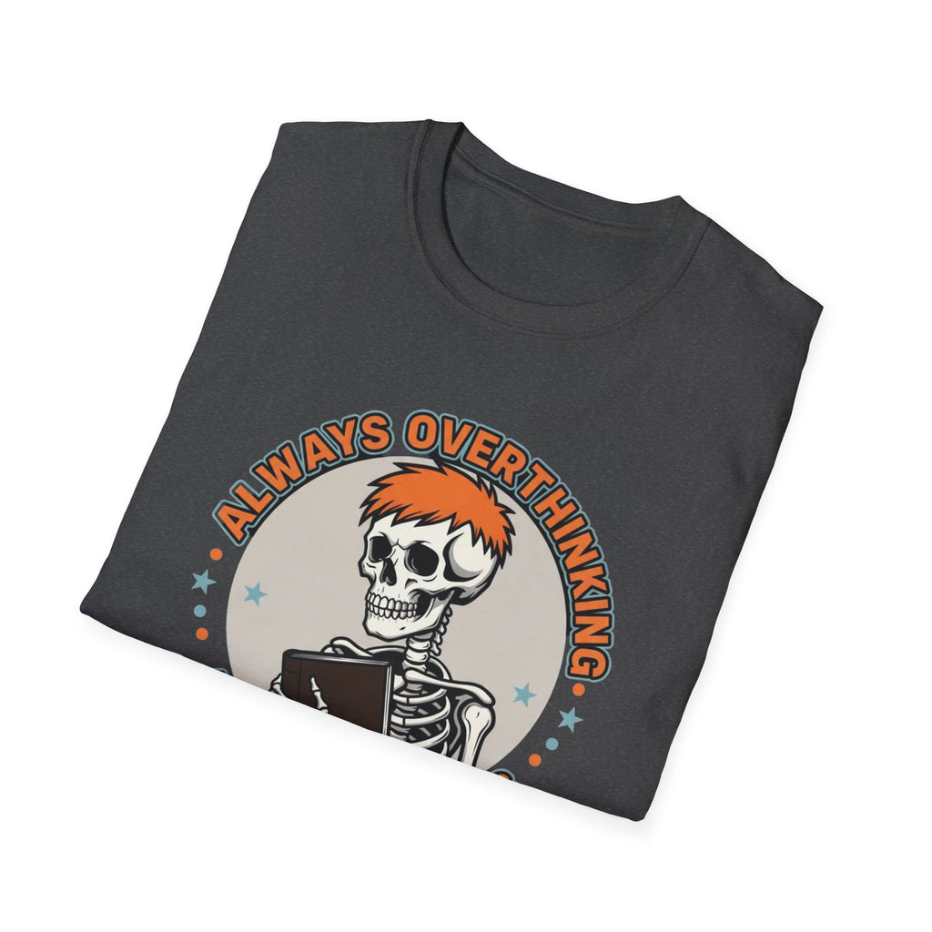 Always Overthinking Anxiety Riders T-Shirt — Retro Skull Graphic Tee for Anxious Overthinkers