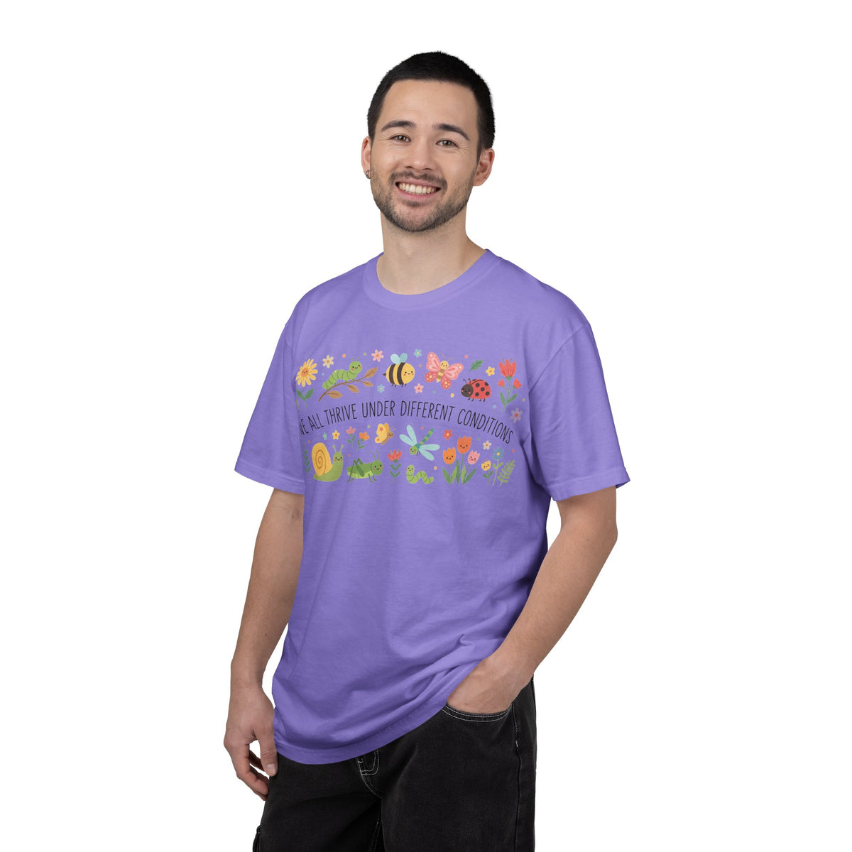 We All Thrive Under Different Conditions Shirt, Neurodiversity Garden Tee, Inclusion Teacher Shirt, SPED Gift