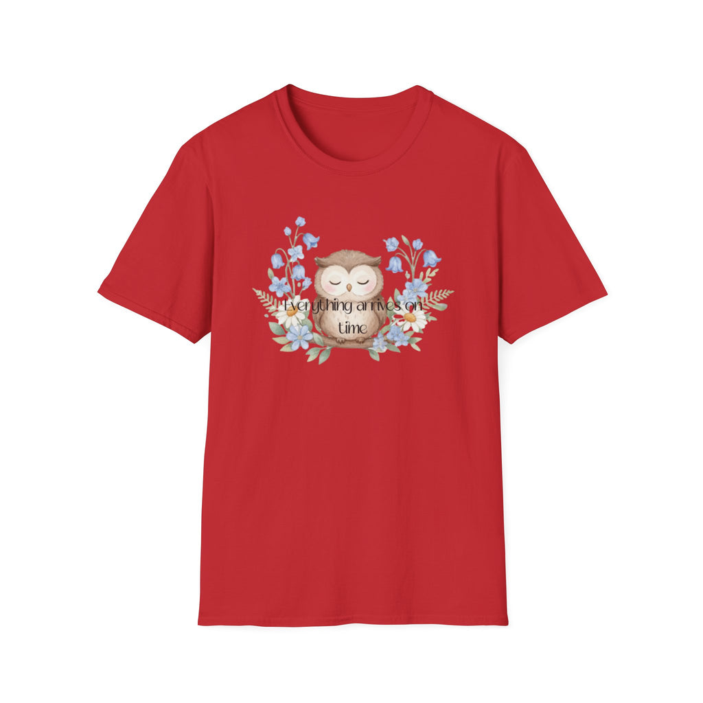 Owl Reading Time T-Shirt — Cute Floral Booklover Tee