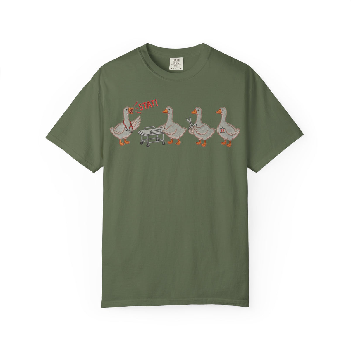 Nurse Goose Squad Stat Shirt, Funny ER Geese Tee, Night Shift Nurse Shirt, RN Team Gift