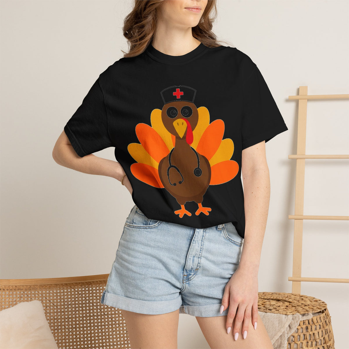 Nurse Turkey Shirt, Funny Thanksgiving Nurse Tee, Stethoscope Turkey Shirt, RN Holiday Gift