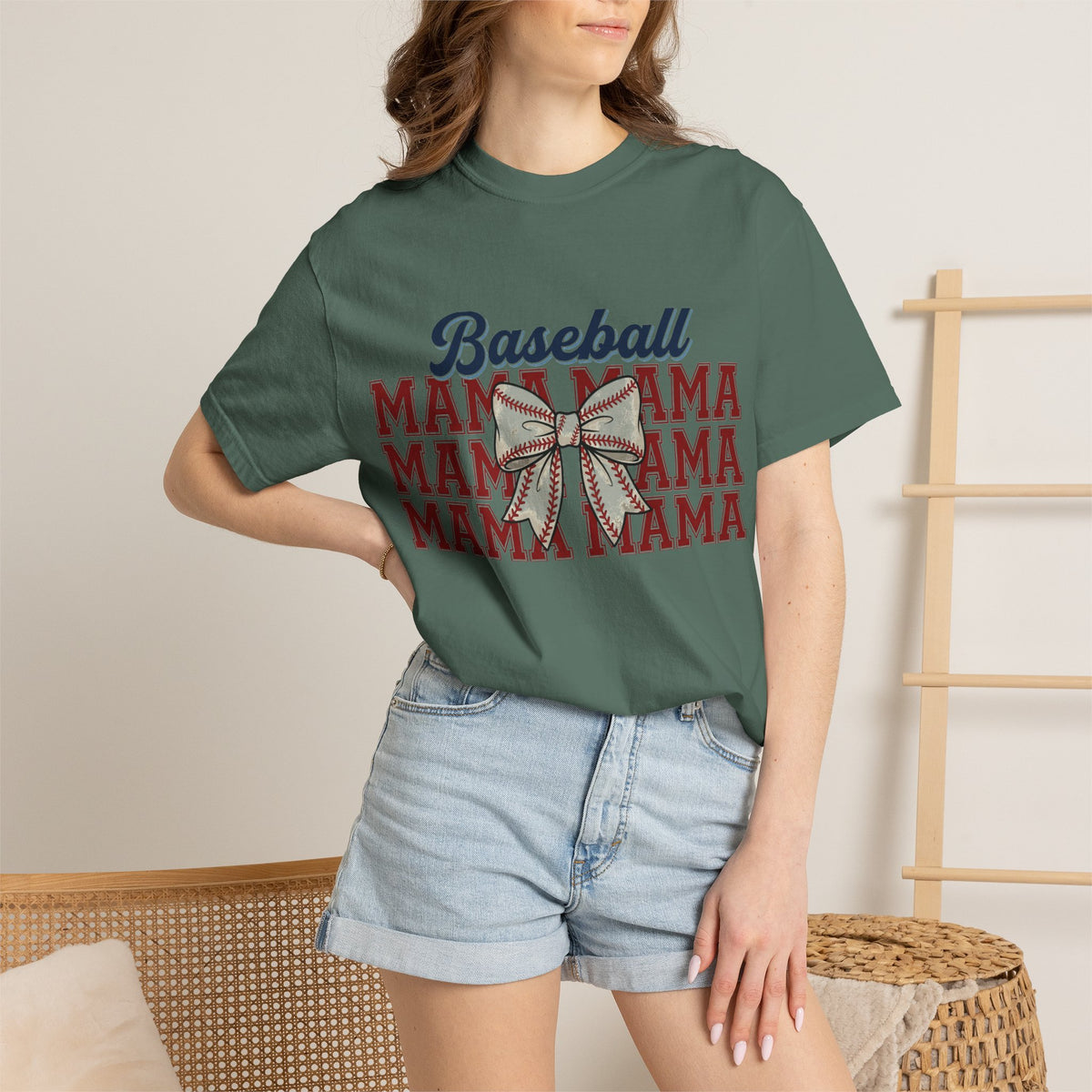 Baseball Mama Three Row Shirt, Varsity Repeat Mama Tee, Baseball Bow Mom Shirt, Little League Gift