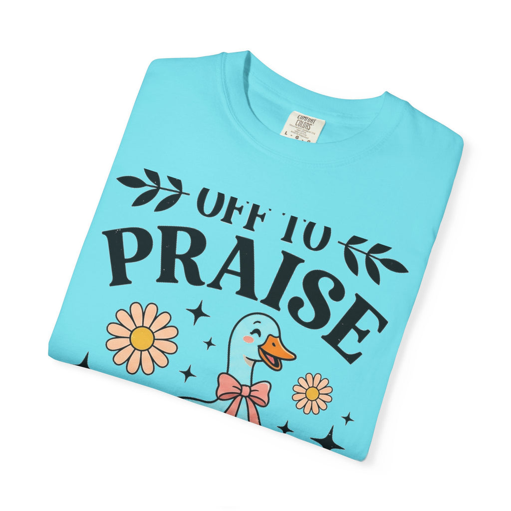 Off To Praise The Lord Shirt, Funny Christian Goose Tee, Daisy Church Shirt, Faith Gift
