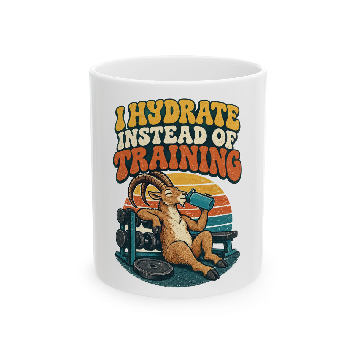 I Hydrate Instead Of Training Mug, Funny Gym Lover Gift for Him Her, Workout Christmas Gift, Coffee Mug 11oz 15oz