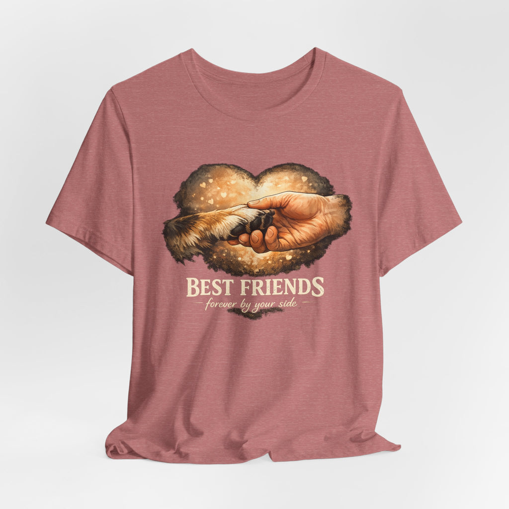 Best Friends Paw & Human T-Shirt — "Best Friends" Pet Lover Tee