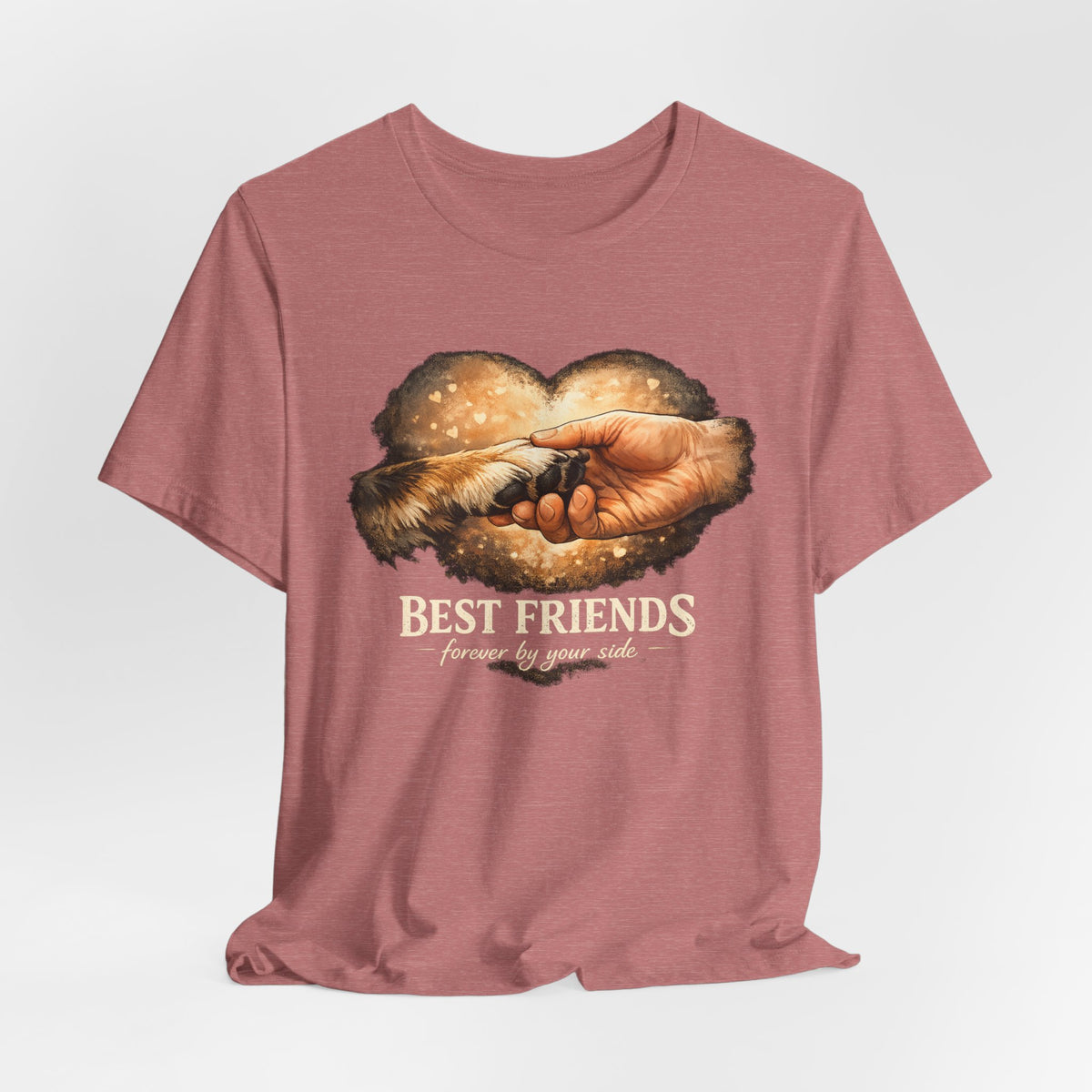 Best Friends Paw & Human T-Shirt — "Best Friends" Pet Lover Tee