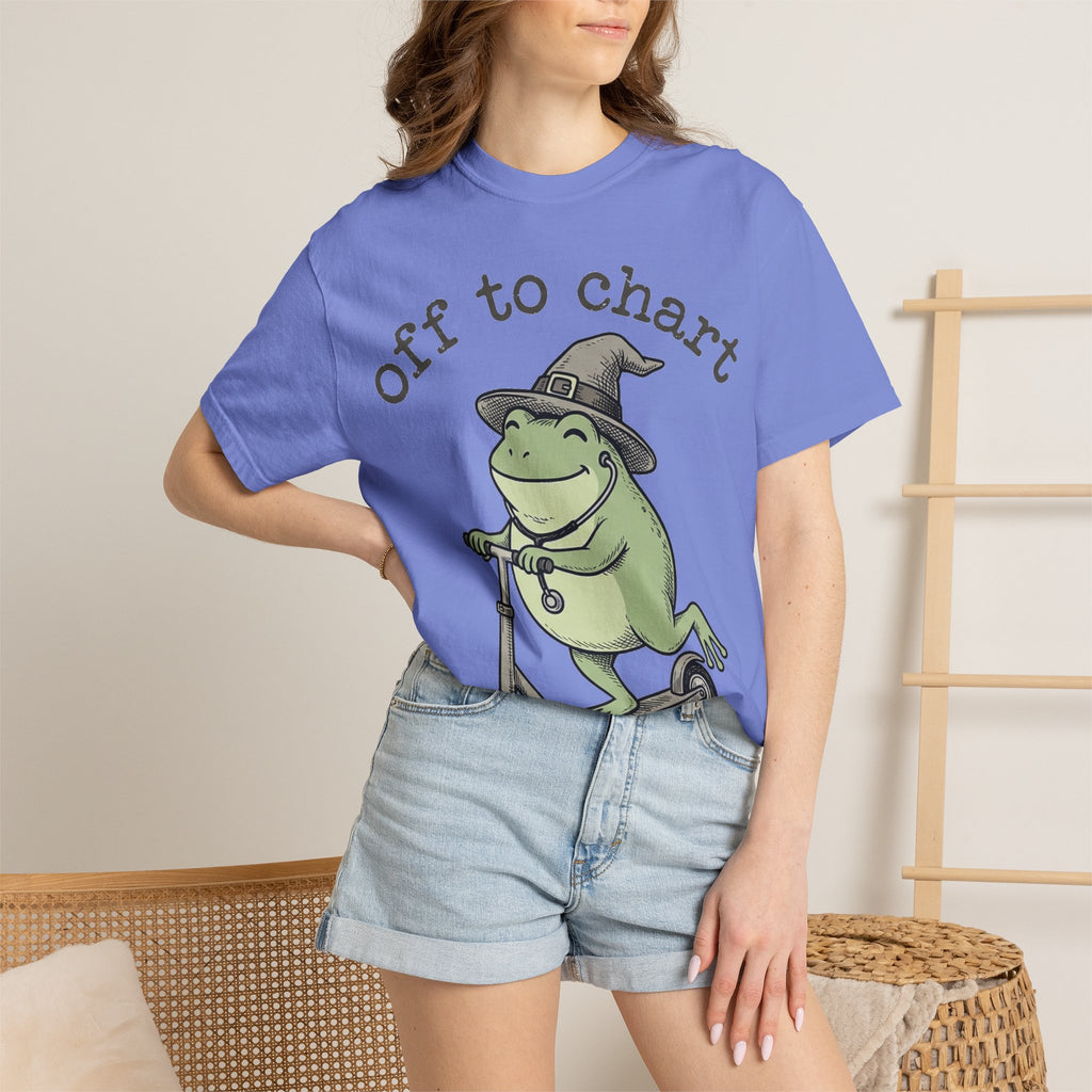 Off To Chart Shirt, Funny Witch Frog Nurse Tee, Charting Nurse Scooter Shirt, RN Gift