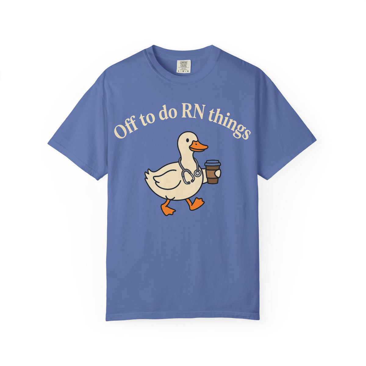 Off To Do RN Things Shirt, Funny Nurse Duck Coffee Tee, Stethoscope Duck Shirt, Nurse Gift