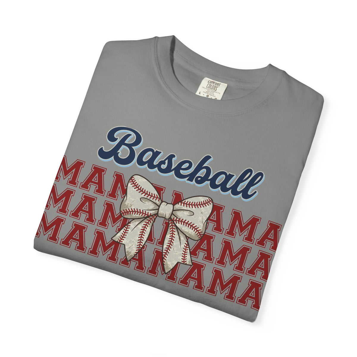 Baseball Mama Shirt, Stacked Varsity Mama Tee, Baseball Bow Mom Shirt, Game Day Baseball Mom Gift