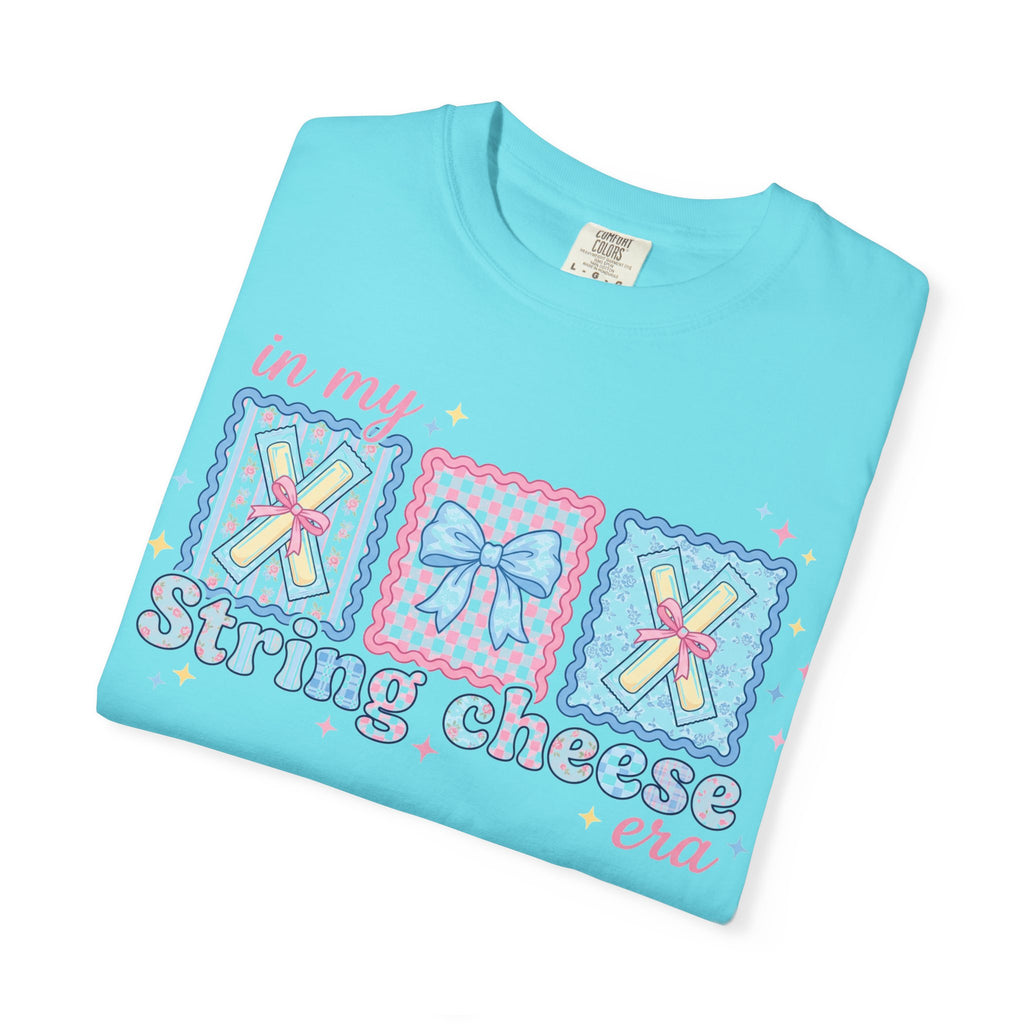 In My String Cheese Era Bow Shirt, Pastel Coquette Snack Tee, Funny Cheese Lover Shirt, Cute Gift