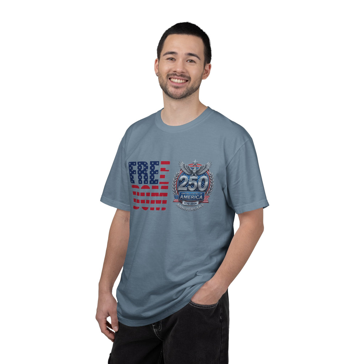 Freedom 250 Stacked Shirt, America Semiquincentennial Crest Tee, Patriotic 1776-2026 Shirt, July 4th Gift