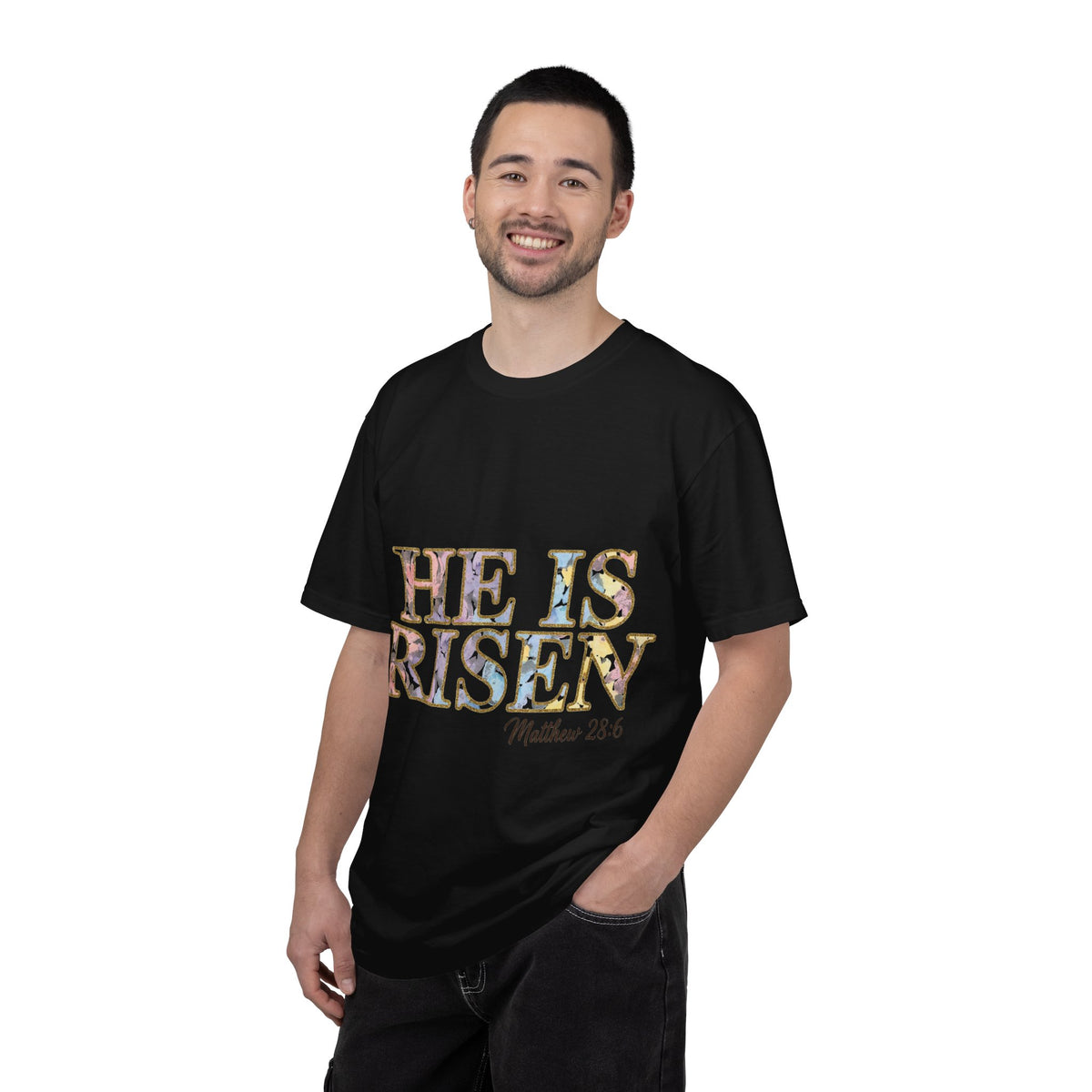 He Is Risen Shirt, Matthew 28:6 Easter Tee, Watercolor Christian Easter Shirt, Faith Gift