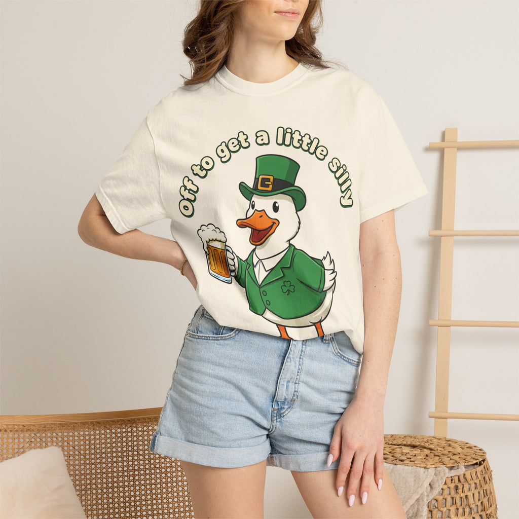 Off To Get A Little Silly Duck Shirt, Leprechaun Suit Beer Duck Tee, Funny St Patricks Day Shirt, Irish Gift