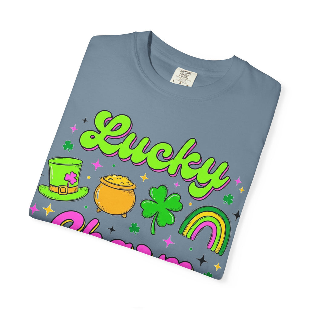 Lucky Charm Shirt, Retro St Patricks Day Doodle Tee, Pot Of Gold Rainbow Shirt, Irish Gift