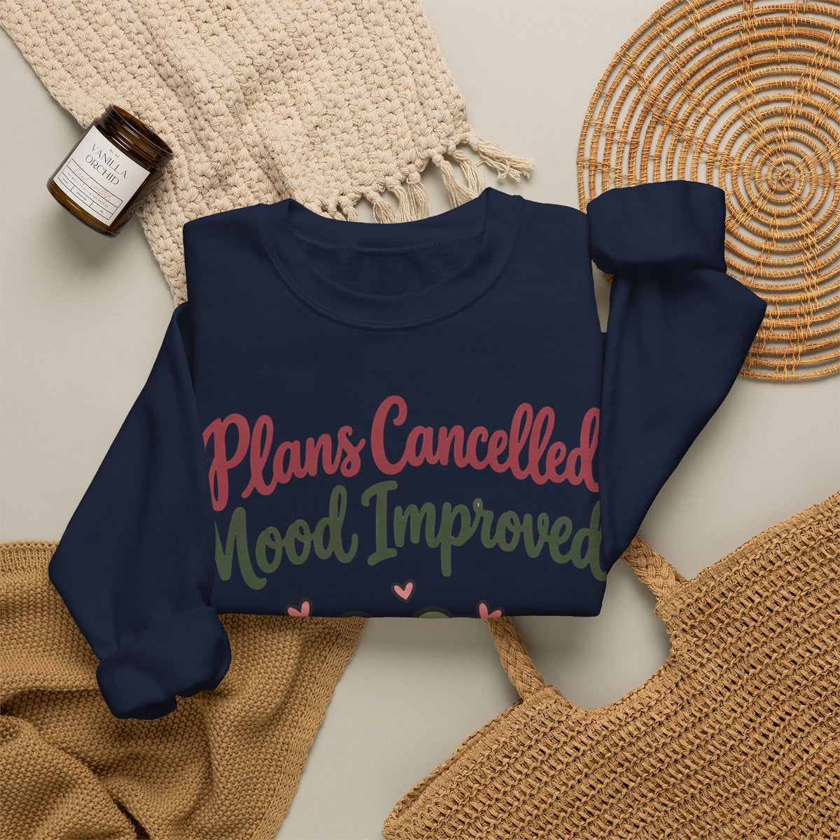 Funny Introvert Sweatshirt Plans Cancelled Mood Improved | Cozy Frog Sweatshirt | Homebody Gift | Antisocial Sweatshirt
