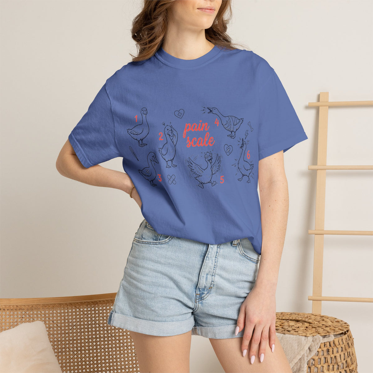 Goose Pain Scale Shirt, Funny Nurse Pain Chart Tee, 1 to 10 Goose Shirt, RN Gift