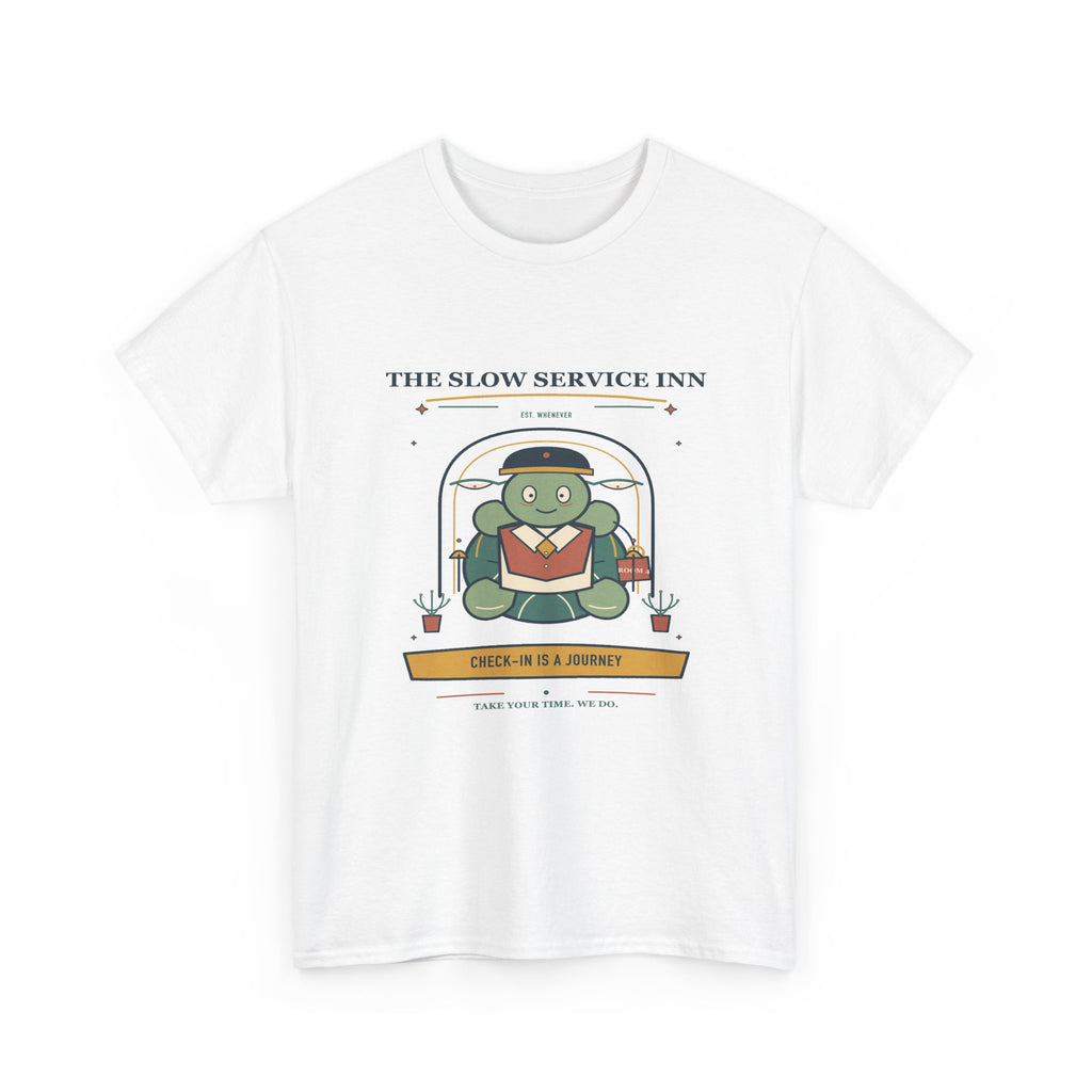 The Slow Service Inn — Check-In Is a Journey T-Shirt