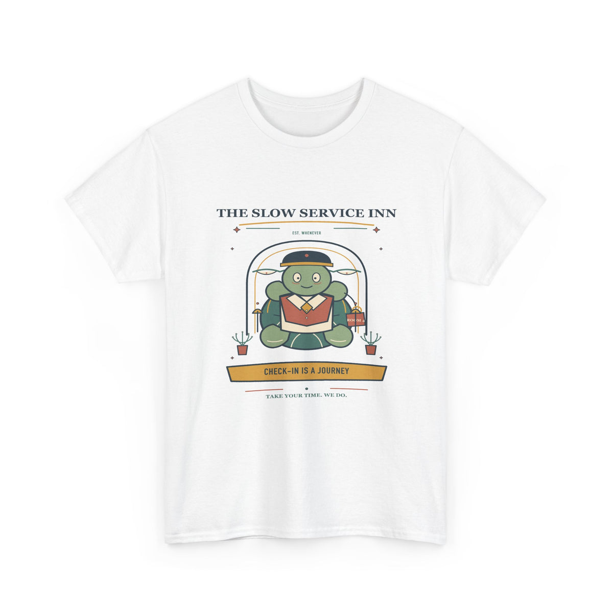 The Slow Service Inn — Check-In Is a Journey T-Shirt