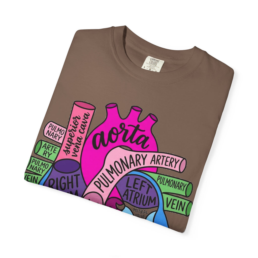 Anatomical Heart Diagram Shirt, Labelled Cardiac Anatomy Tee, Cardiology Nurse Shirt, Med Student Gift