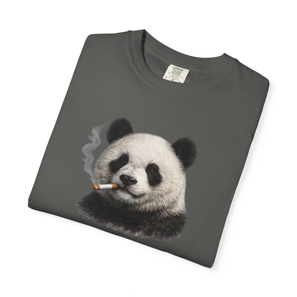 Smoky Panda Tee — Graphic Panda Smoking Design T-Shirt
