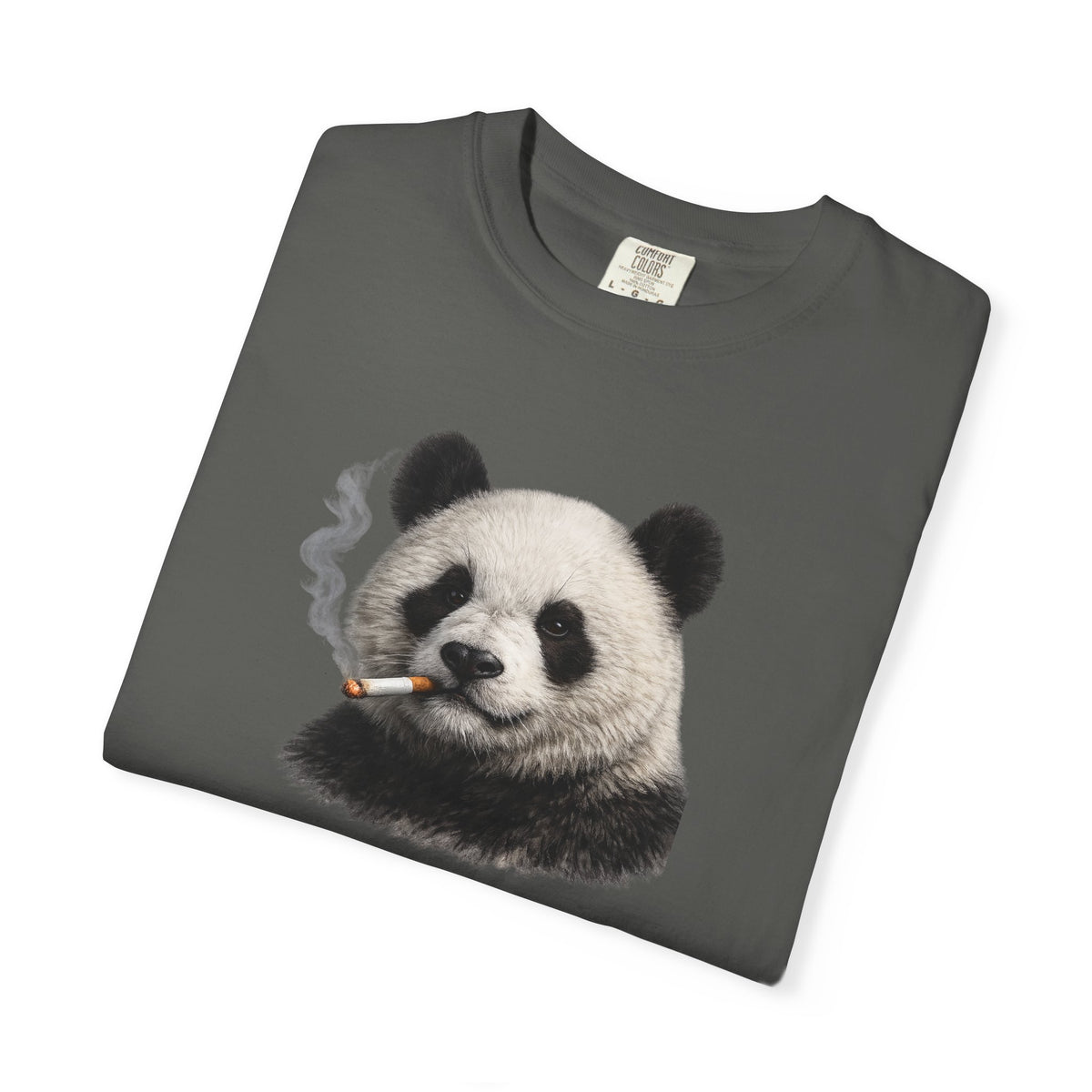 Smoky Panda Tee — Graphic Panda Smoking Design T-Shirt