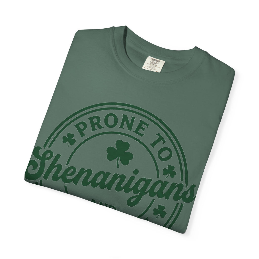 Prone To Shenanigans And Malarkey Bold Shirt, Irish Stamp Badge Tee, Funny St Patricks Shirt, Irish Gift